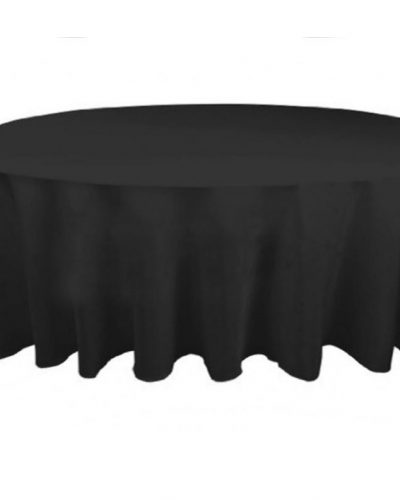 Black round 3m Table Cloth