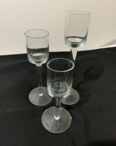Glass Candle Holder Set of 3
