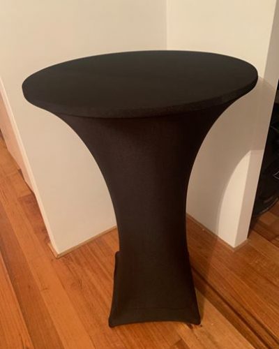 Black Lycra Cocktail Table Cover