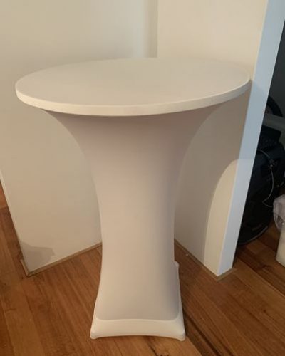 White Lycra Cocktail Table Cover