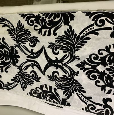 Table Runner Black Paisley
